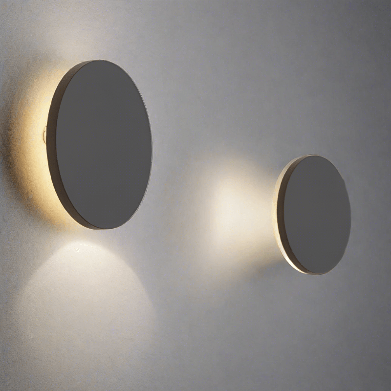 Nova - Contemporary Reflective Disc Wall Lamp - InspiraDesigns