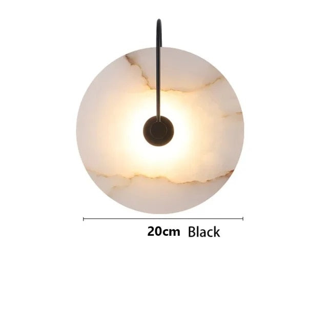 Lyra - Marble Circular Wall Sconce