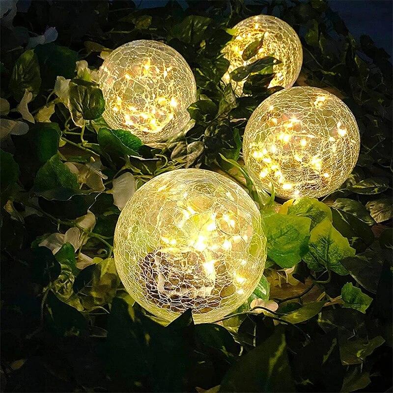 Twilight Sparkle - Cracked Glass Ball Solar Garden Light - InspiraDesigns