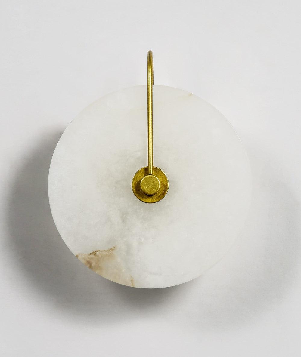 Lyra - Marble Circular Wall Sconce - InspiraDesigns