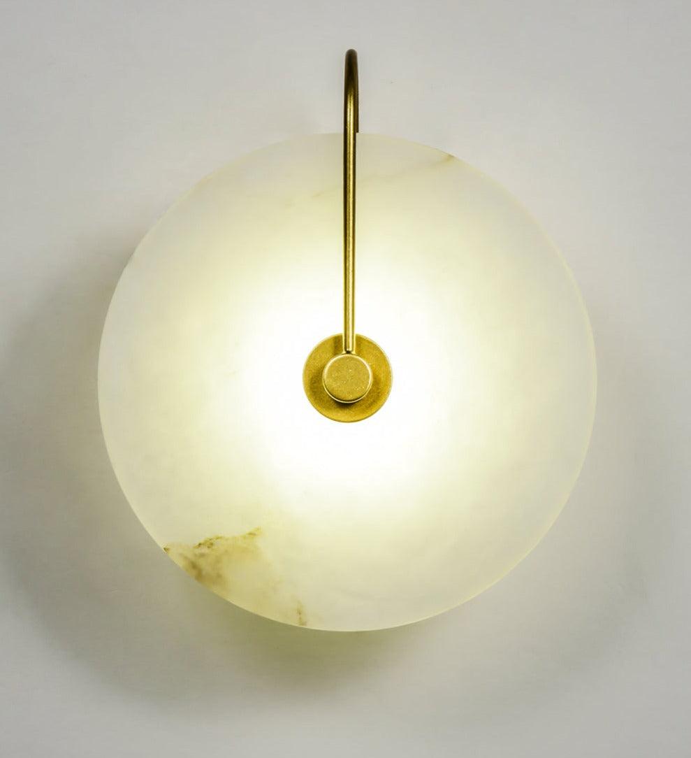 Lyra - Marble Circular Wall Sconce - InspiraDesigns