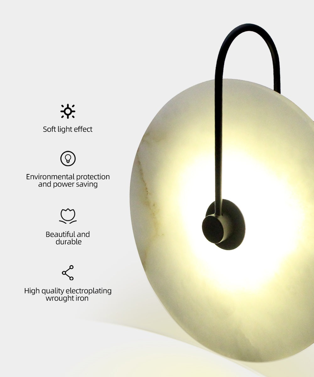 Lyra - Marble Circular Wall Sconce