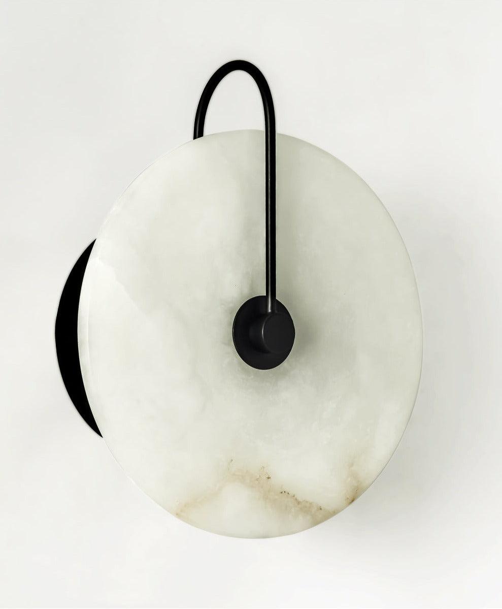 Lyra - Marble Circular Wall Sconce - InspiraDesigns