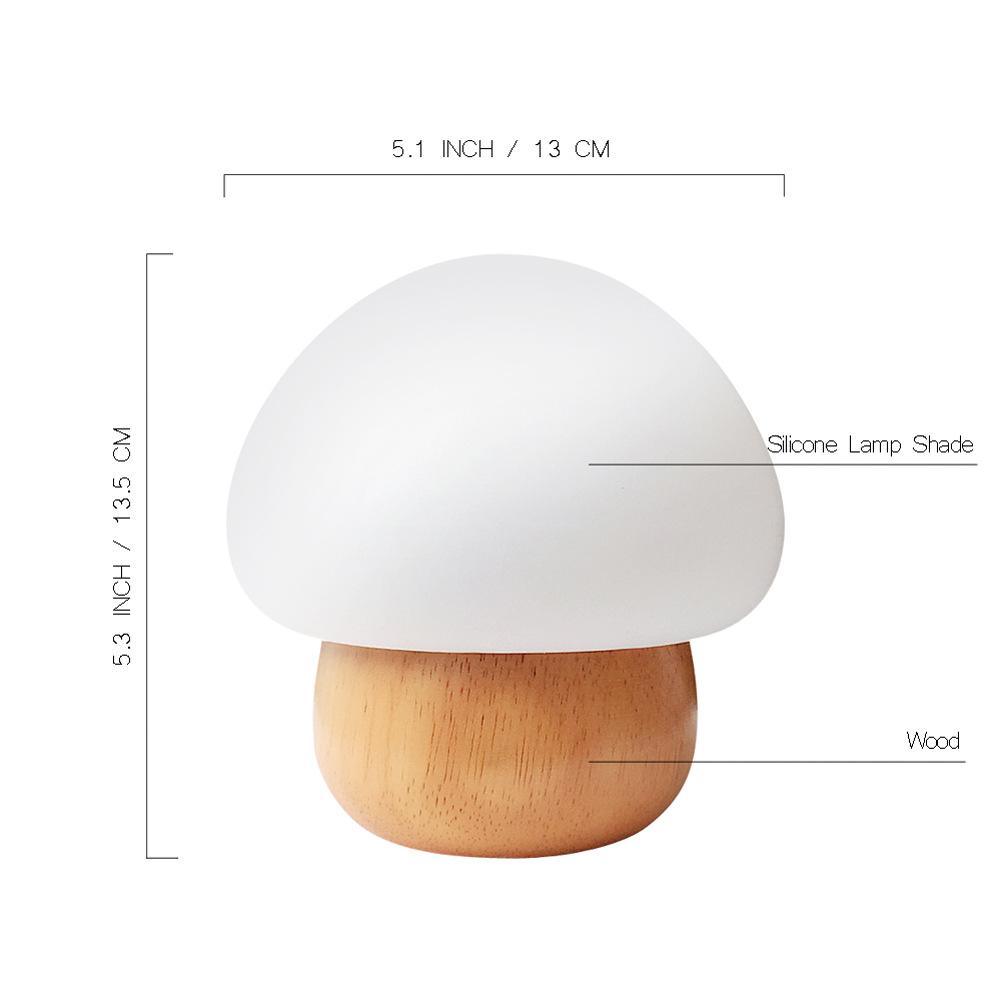 Grove - Wooden Base Mushroom Lamp - InspiraDesigns