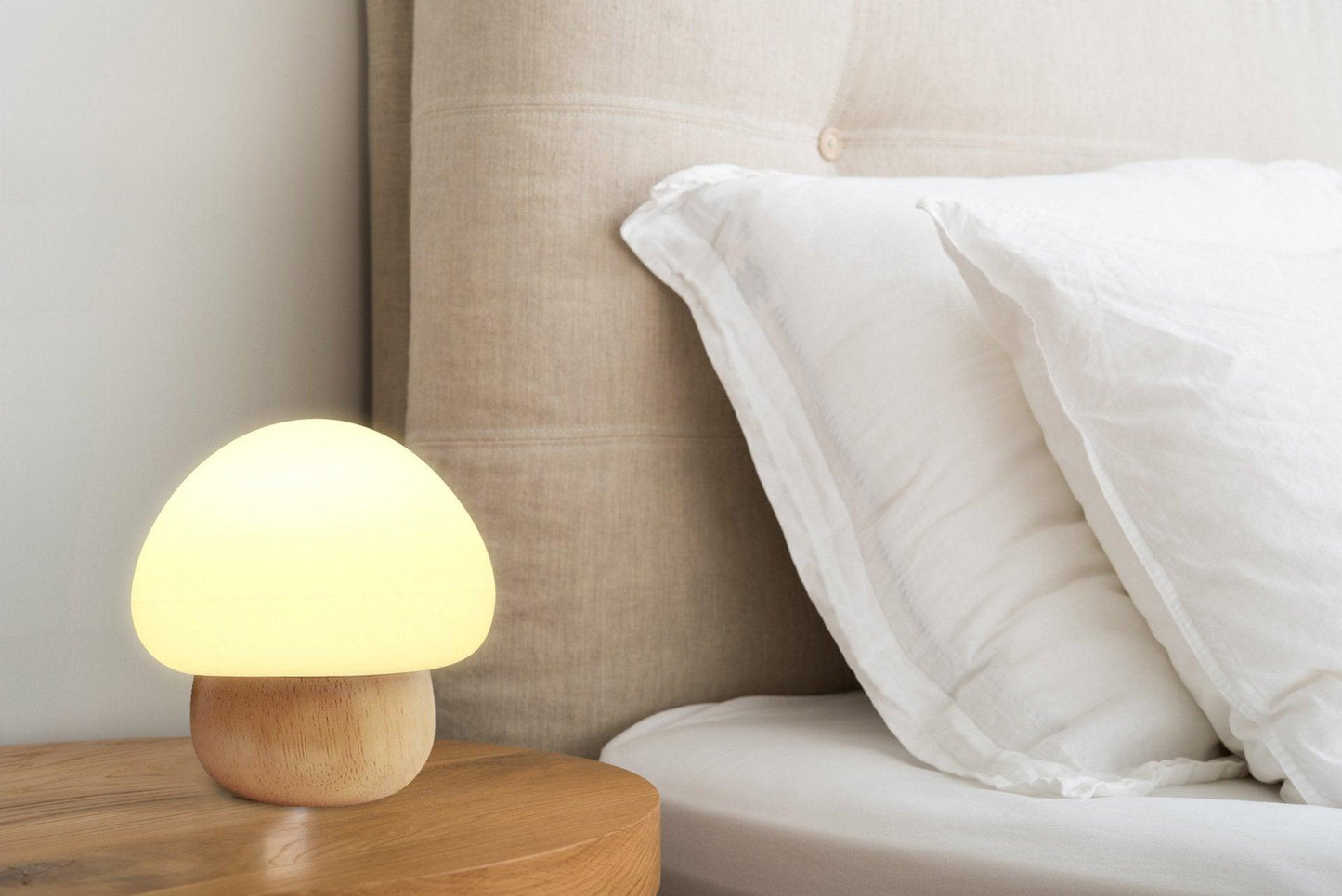 Grove - Wooden Base Mushroom Lamp - InspiraDesigns