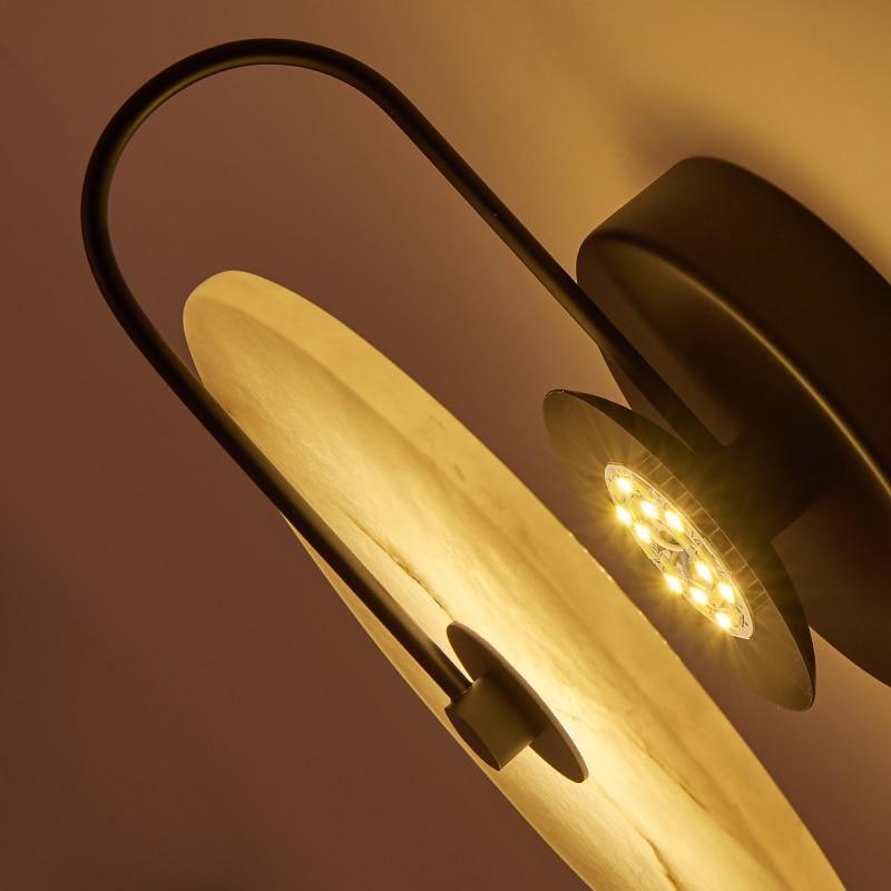 Lyra - Marble Circular Wall Sconce - InspiraDesigns