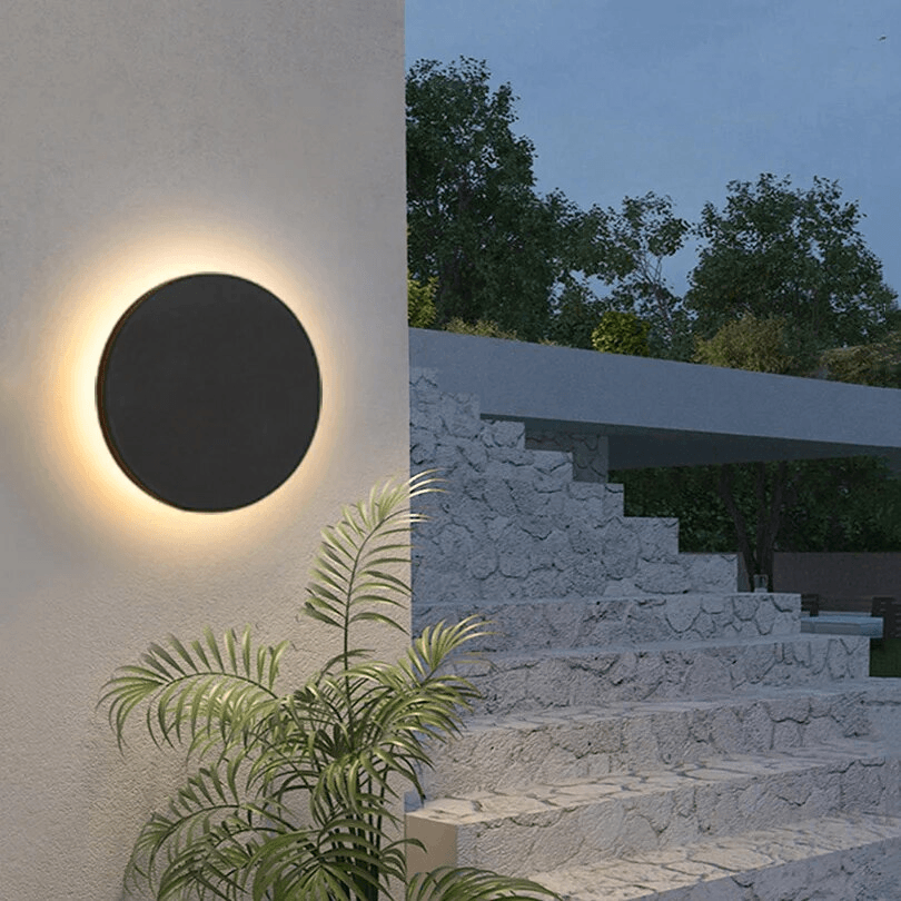 Nova - Contemporary Reflective Disc Wall Lamp - InspiraDesigns 