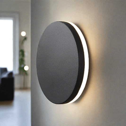 Nova - Contemporary Reflective Disc Wall Lamp - InspiraDesigns 