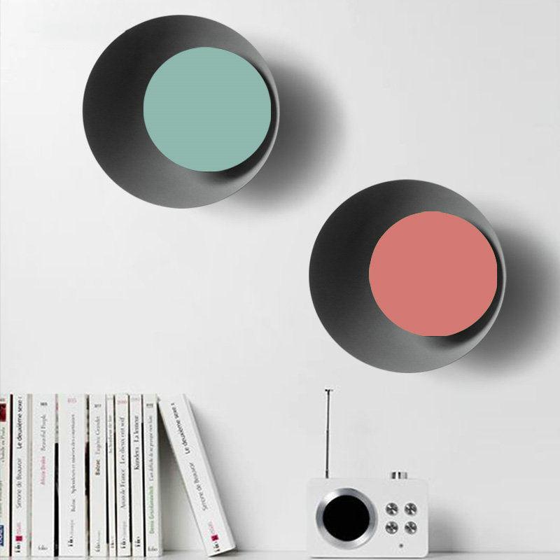 Luna - Contemporary Nordic Macaroon Moon LED Wall Lamp - InspiraDesigns 