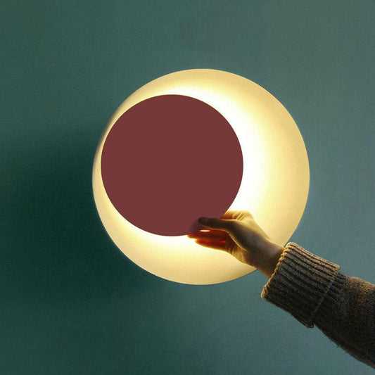 Luna - Contemporary Nordic Macaroon Moon LED Wall Lamp - InspiraDesigns 