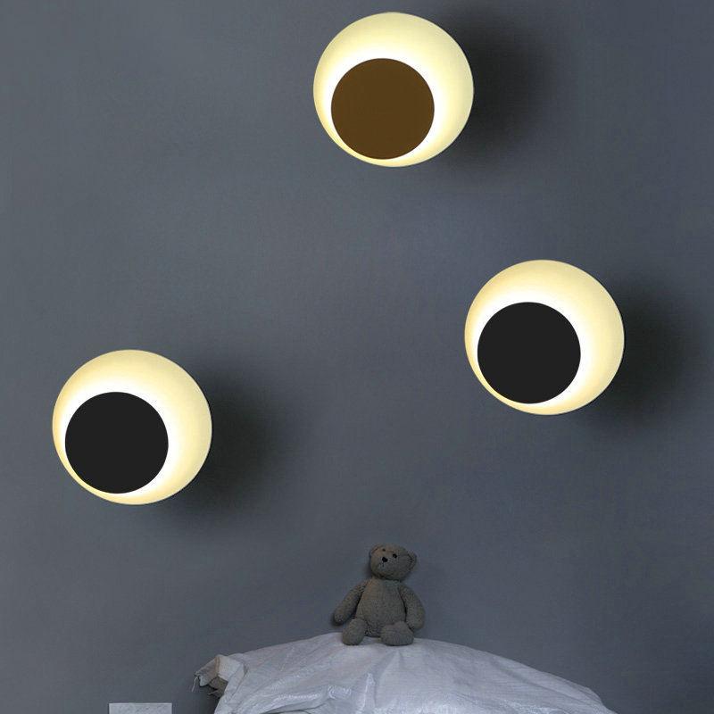Luna - Contemporary Nordic Macaroon Moon LED Wall Lamp - InspiraDesigns 