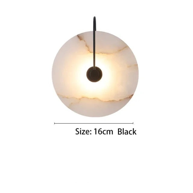 Lyra - Marble Circular Wall Sconce