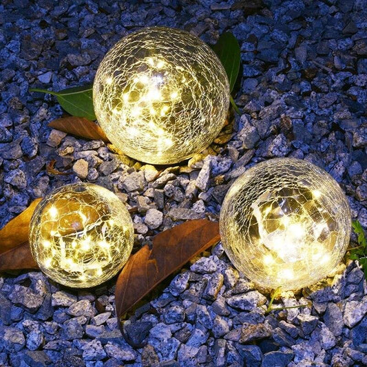Twilight Sparkle - Cracked Glass Ball Solar Garden Light - InspiraDesigns 
