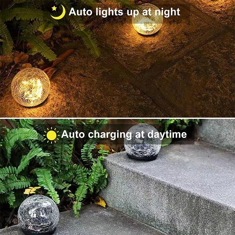Twilight Sparkle - Cracked Glass Ball Solar Garden Light - InspiraDesigns 