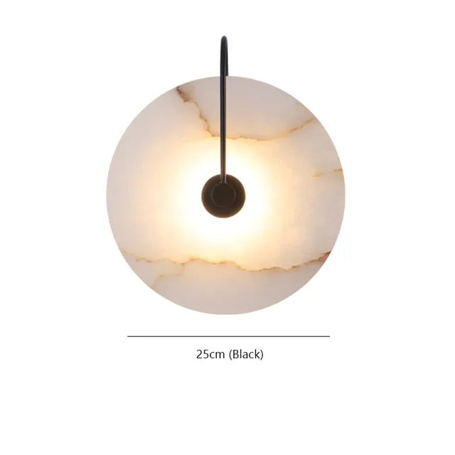 Lyra - Marble Circular Wall Sconce