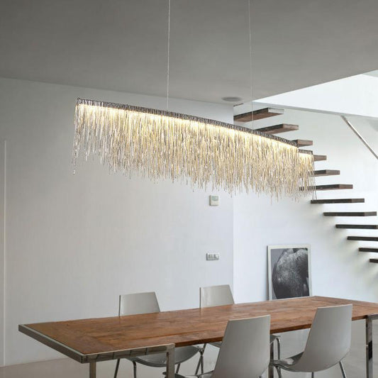 Celestial Droplets - LED Raindrop Chandelier - InspiraDesigns 