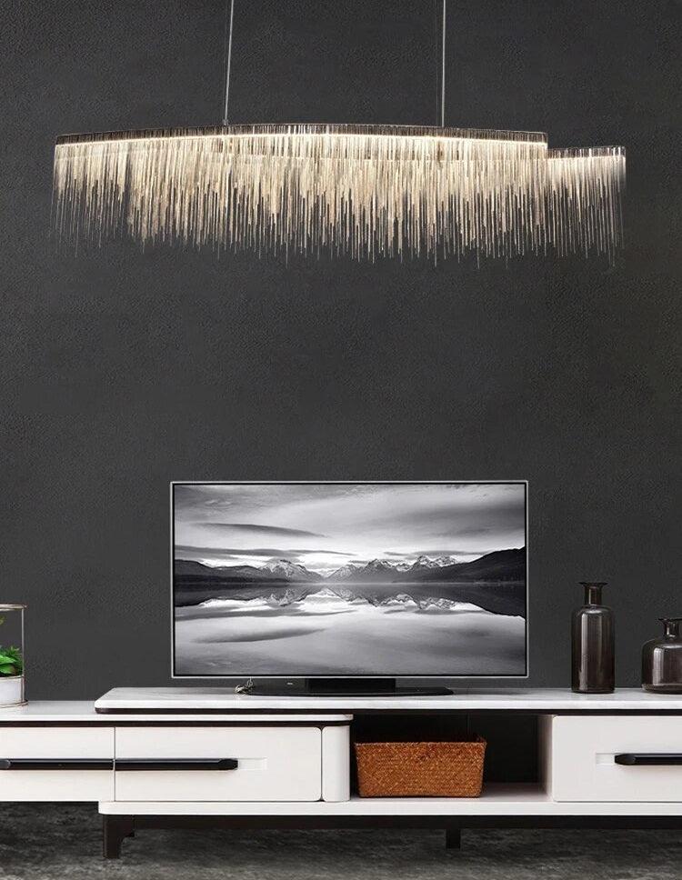 Celestial Droplets - LED Raindrop Chandelier - InspiraDesigns 