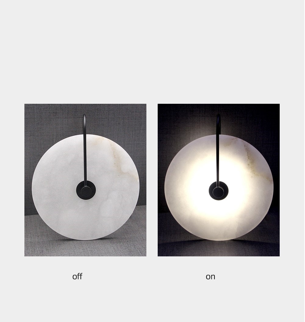 Lyra - Marble Circular Wall Sconce