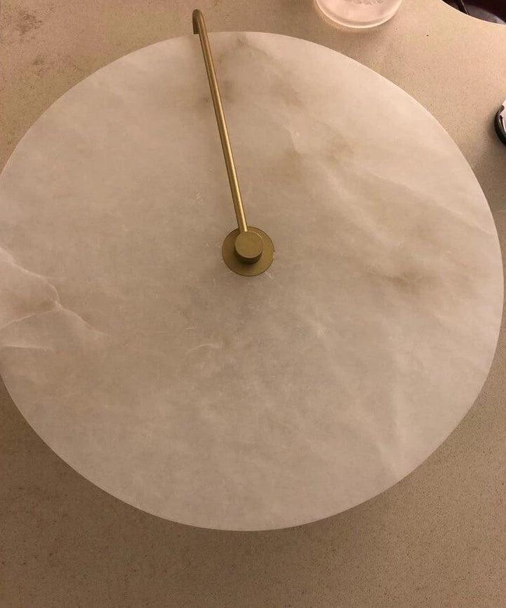 Lyra - Marble Circular Wall Sconce - InspiraDesigns 