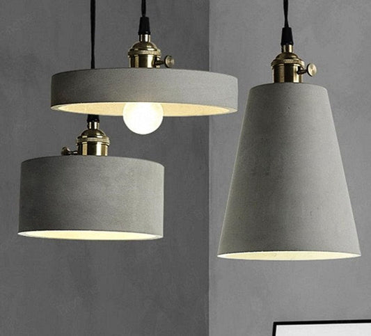 Orion - Industrial Cement Pendant Light - InspiraDesigns 