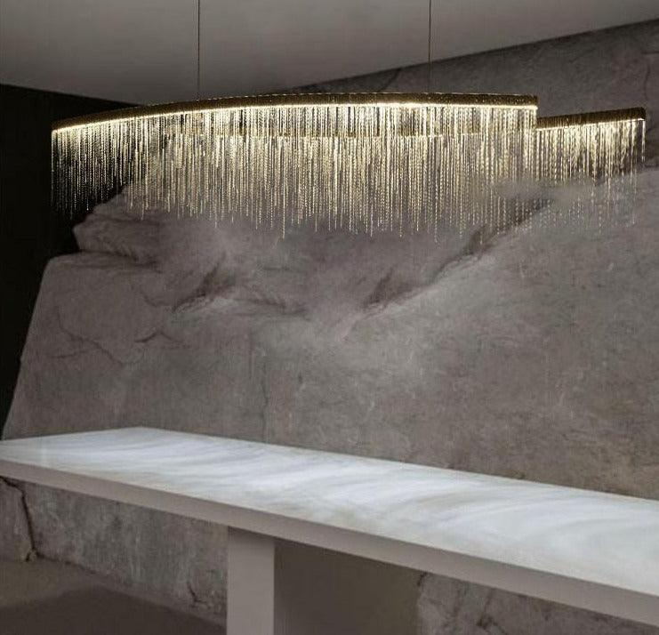 Celestial Droplets - LED Raindrop Chandelier - InspiraDesigns 