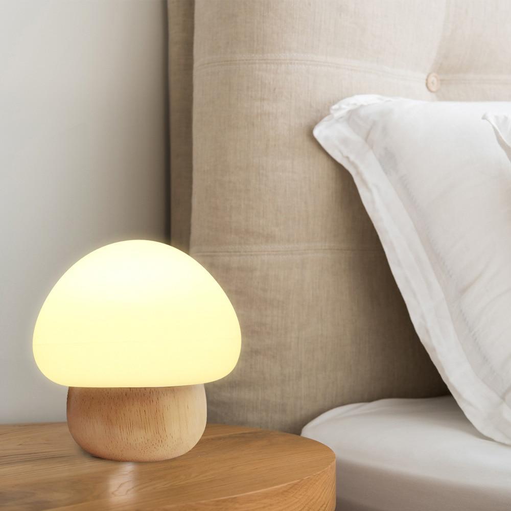 Grove - Wooden Base Mushroom Lamp - InspiraDesigns 