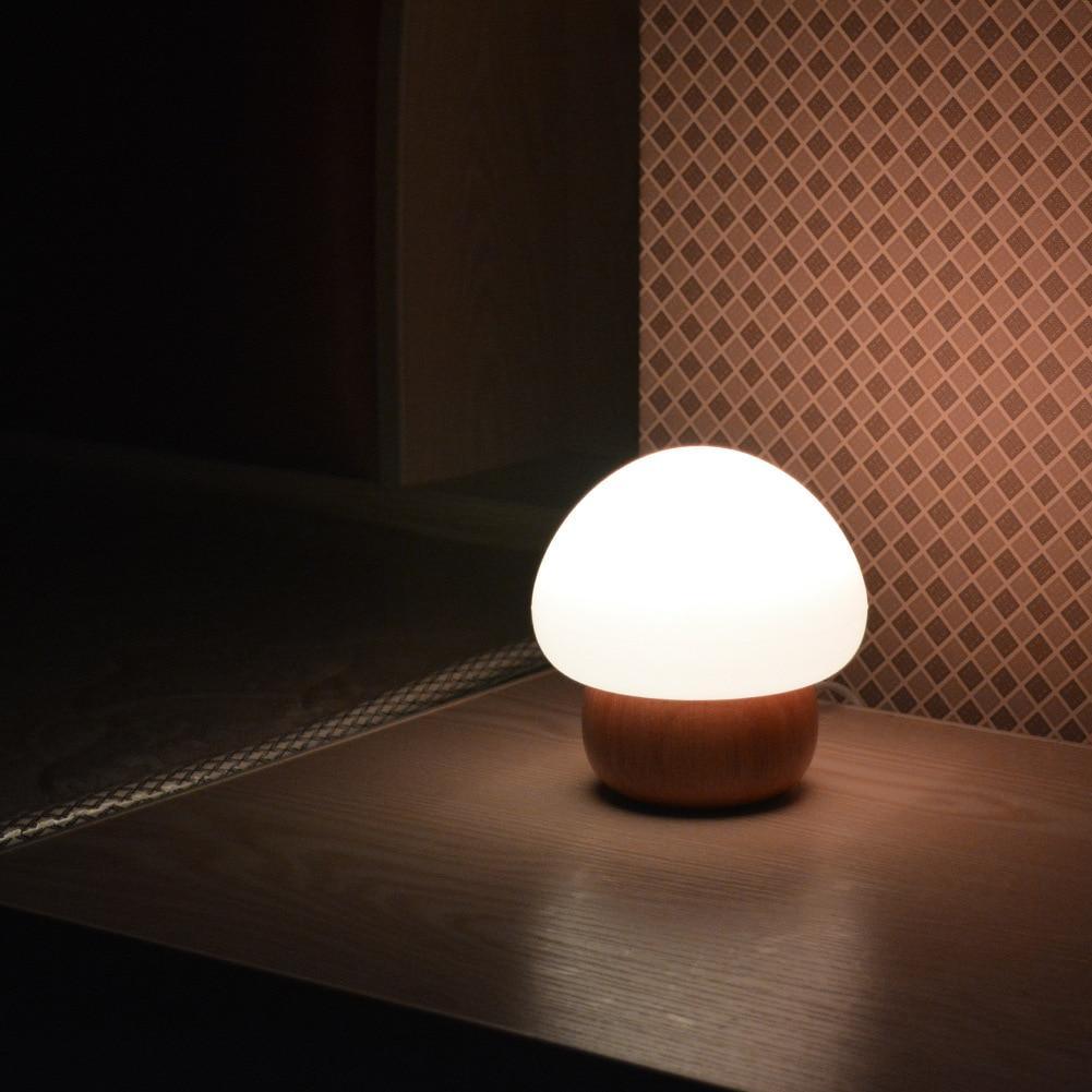 Grove - Wooden Base Mushroom Lamp - InspiraDesigns 