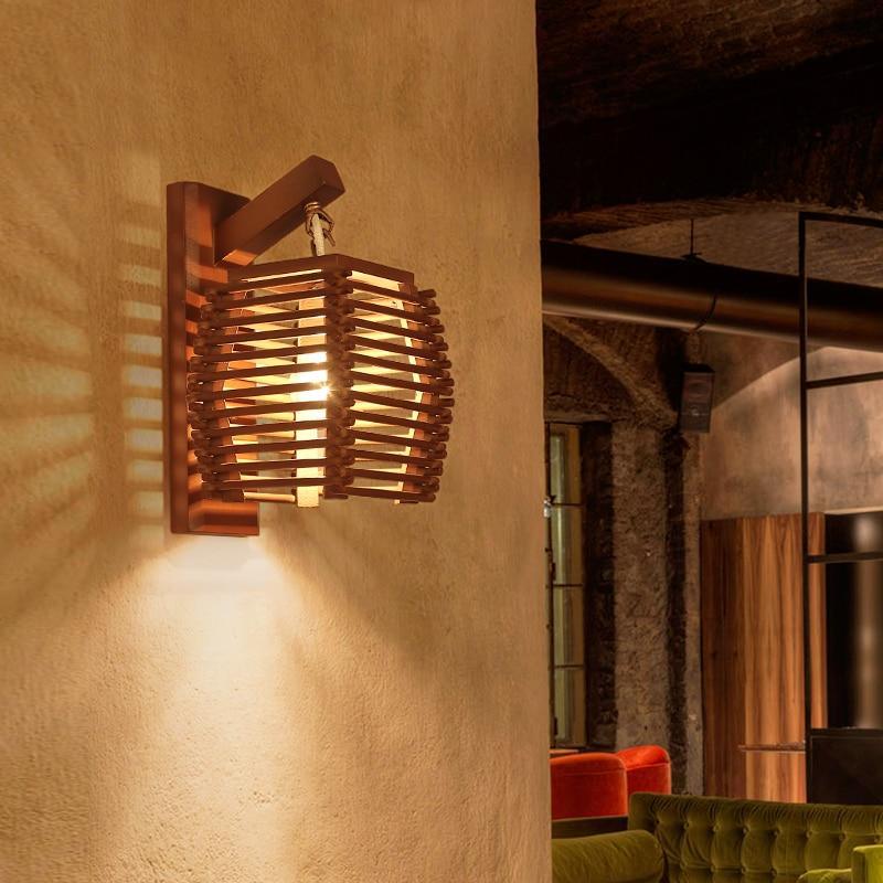 Willow - Wooden Lantern Wall Lamp - InspiraDesigns 