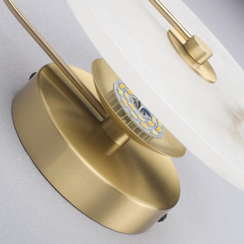 Lyra - Marble Circular Wall Sconce - InspiraDesigns 